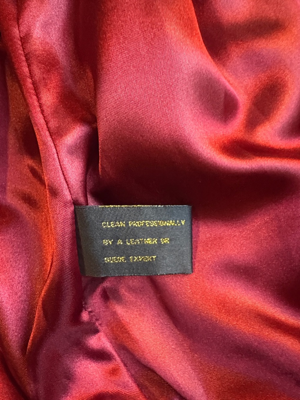Women’s Burgundy Leather Zip-Front Jacket with Gathered Waist - Picture 5 of 8